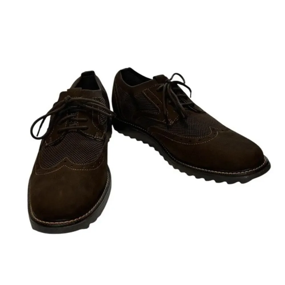 Dockers Hawking Knit Smart Series Wingtip Oxfords men’s 12m brown suede NWOB